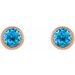 Round Micro Bezel-Set Stud Earrings