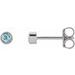 Round Micro Bezel-Set Stud Earrings