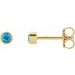 Round Micro Bezel-Set Stud Earrings