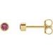Round Micro Bezel-Set Stud Earrings