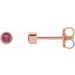Round Micro Bezel-Set Stud Earrings