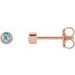 Round Micro Bezel-Set Stud Earrings