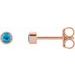 Round Micro Bezel-Set Stud Earrings
