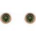 Round Micro Bezel-Set Stud Earrings