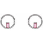 Baguette Circle Earrings