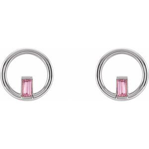 Baguette Circle Earrings