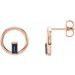 Baguette Circle Earrings