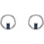 Baguette Circle Earrings