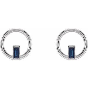 Baguette Circle Earrings
