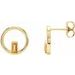 Baguette Circle Earrings
