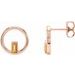 Baguette Circle Earrings