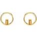 Baguette Circle Earrings