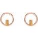 Baguette Circle Earrings