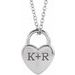Engravable Heart Lock Necklace or Pendant
