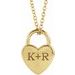 Engravable Heart Lock Necklace or Pendant