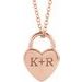 Engravable Heart Lock Necklace or Pendant
