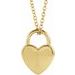 Engravable Heart Lock Necklace or Pendant
