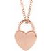 Engravable Heart Lock Necklace or Pendant
