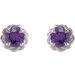 Round 4-Prong Claw Rope Stud Earrings