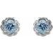Round 4-Prong Claw Rope Stud Earrings