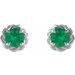 Round 4-Prong Claw Rope Stud Earrings