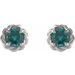 Round 4-Prong Claw Rope Stud Earrings