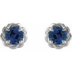 Round 4-Prong Claw Rope Stud Earrings