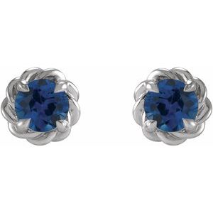 Round 4-Prong Claw Rope Stud Earrings