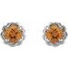 Round 4-Prong Claw Rope Stud Earrings