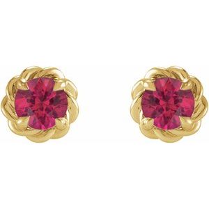 Round 4-Prong Claw Rope Stud Earrings