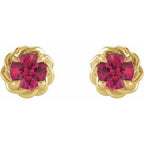 Round 4-Prong Claw Rope Stud Earrings