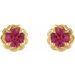Round 4-Prong Claw Rope Stud Earrings