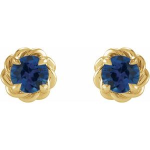 Round 4-Prong Claw Rope Stud Earrings