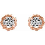 Round 4-Prong Claw Rope Stud Earrings