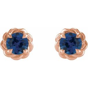 Round 4-Prong Claw Rope Stud Earrings
