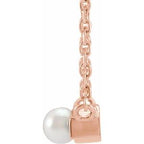 Pearl Petite Bar Necklace or Center