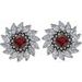 Round 7-Prong Halo-Style Earrings