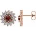 Round 7-Prong Halo-Style Earrings