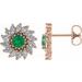 Round 7-Prong Halo-Style Earrings