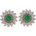 Round 7-Prong Halo-Style Earrings