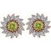 Round 7-Prong Halo-Style Earrings