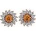 Round 7-Prong Halo-Style Earrings