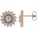 Round 7-Prong Halo-Style Earrings