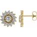 Round 7-Prong Halo-Style Earrings