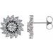 Round 7-Prong Halo-Style Earrings