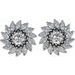 Round 7-Prong Halo-Style Earrings
