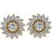 Round 7-Prong Halo-Style Earrings