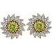Round 7-Prong Halo-Style Earrings