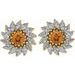 Round 7-Prong Halo-Style Earrings
