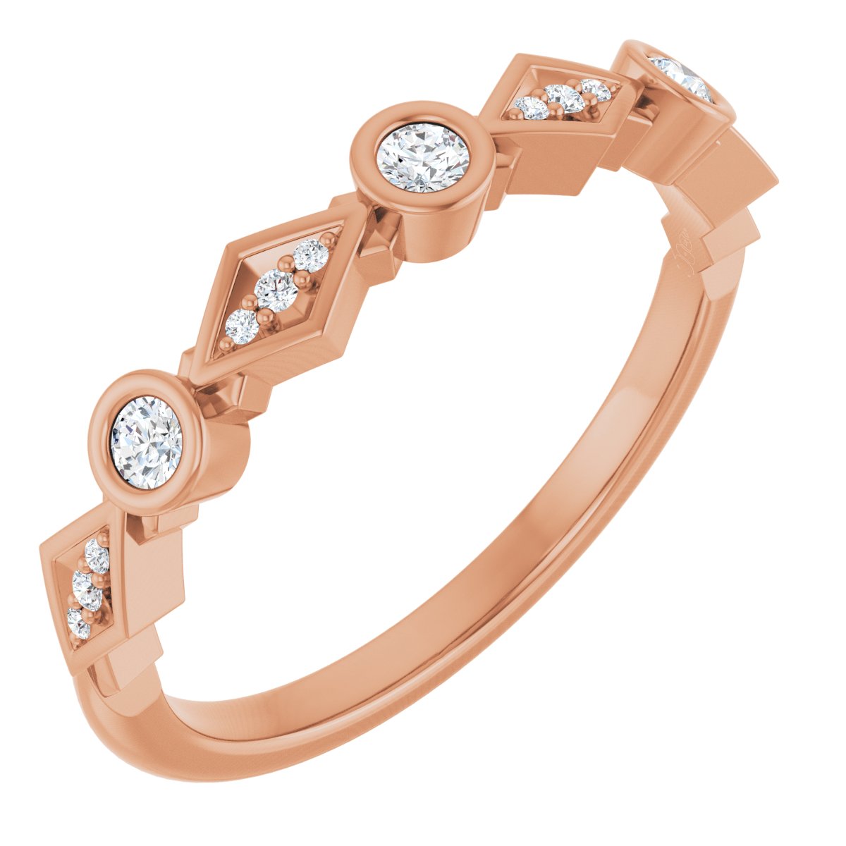 Three-Stone Anniversary Band